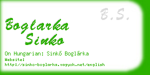 boglarka sinko business card