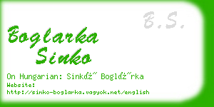 boglarka sinko business card